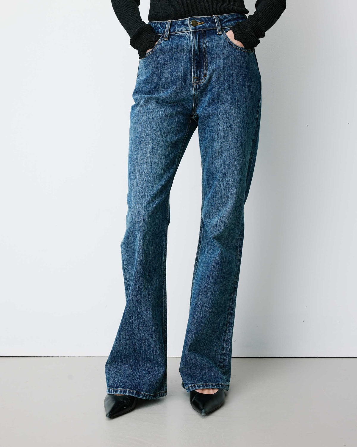 Jean flare délavé taille mi haute vintageblue Joseph