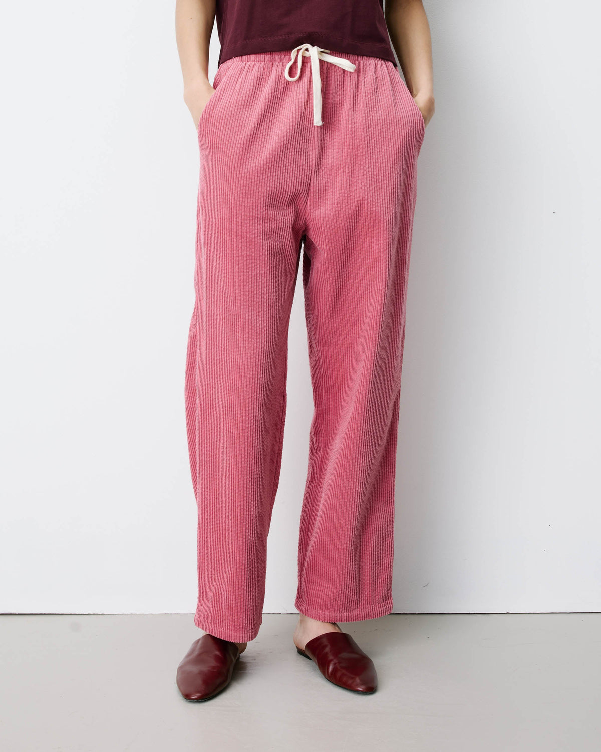 Pantalon velours côtelé taille ajustable blush Liberty