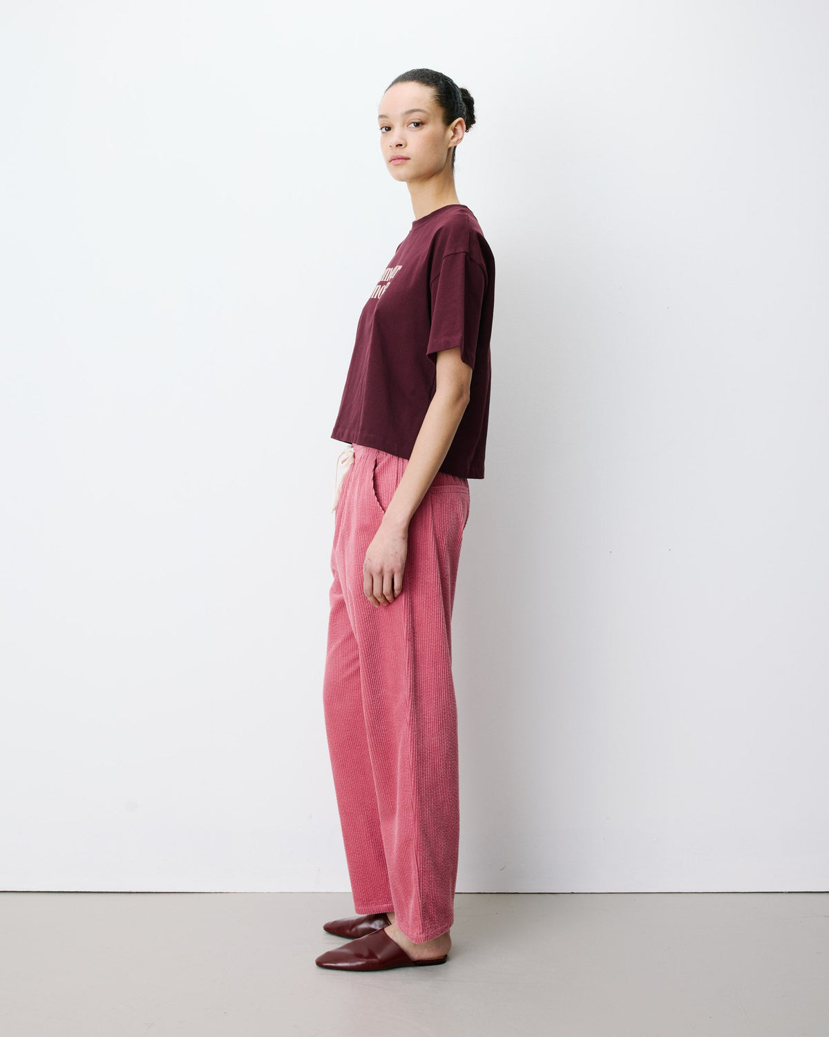 Pantalon velours côtelé taille ajustable blush Liberty