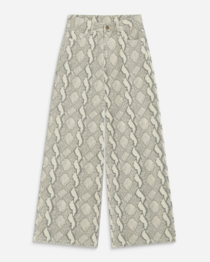 Jean taille haute loose imprimé python Socca