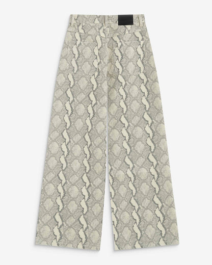 Jean taille haute loose imprimé python Socca