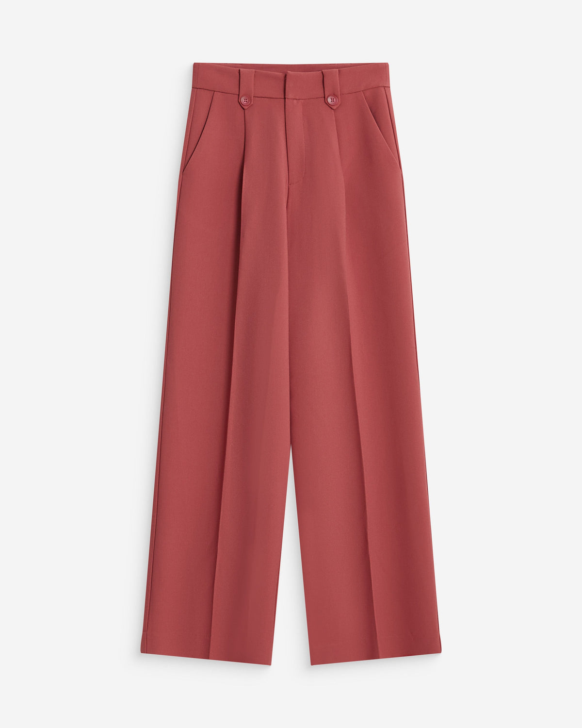 Pantalon tailleur large à plis blush Nilay