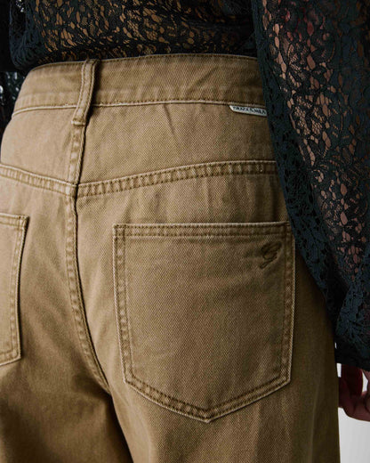 Jean jambe large poches tressées mocha Julian