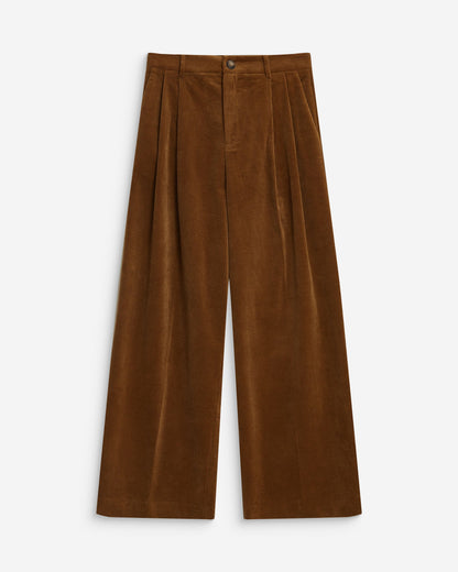 Pantalon oversize velours côtelé coffee Abriel