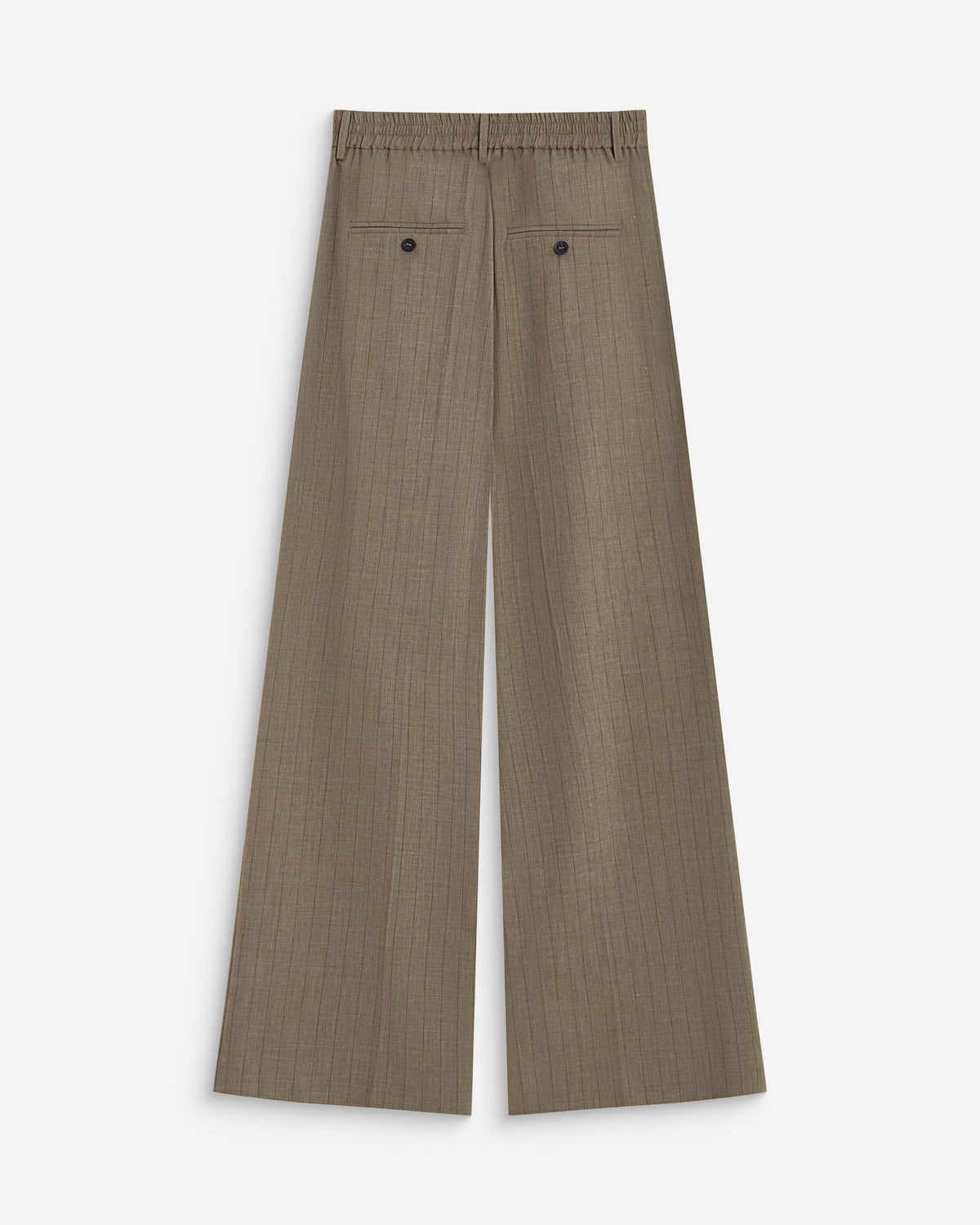 Pantalon tailleur ample ceinture nouable rayure Ardoise