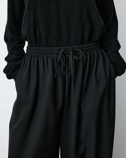 Pantalon ballon taille haute ajustable noir Aniel