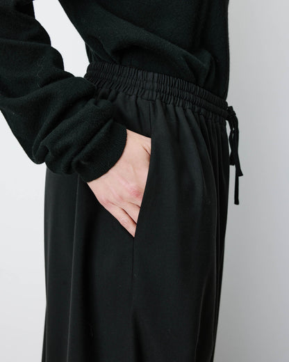Pantalon ballon taille haute ajustable noir Aniel