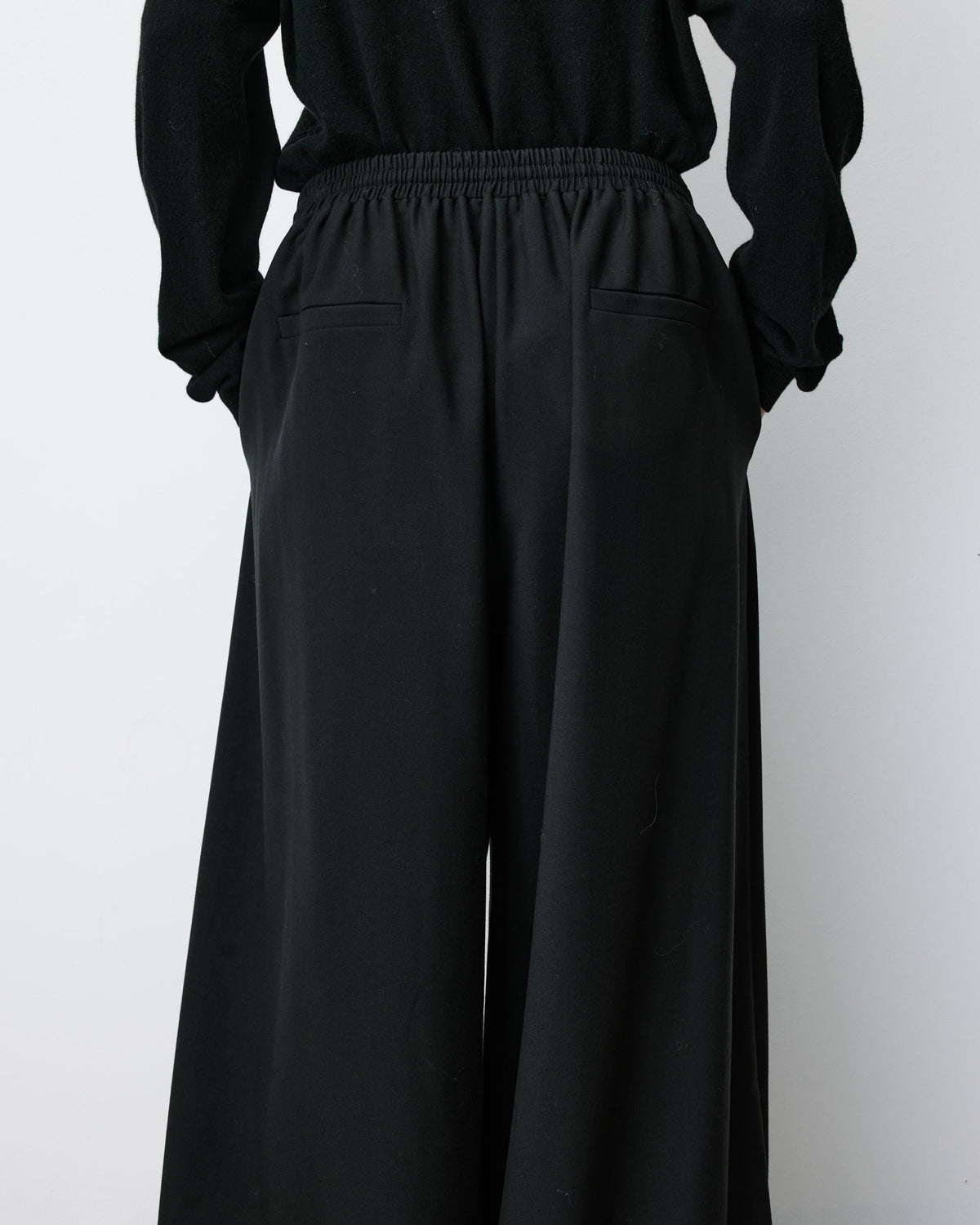 Pantalon ballon taille haute ajustable noir Aniel