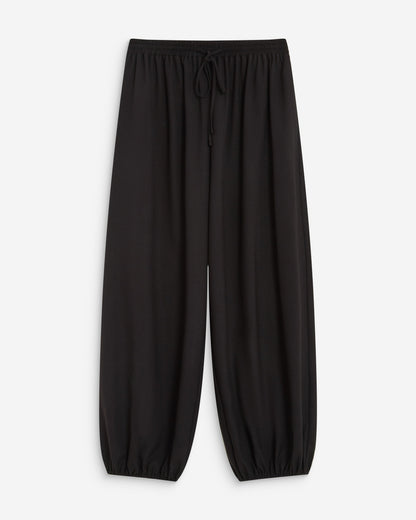 Pantalon ballon taille haute ajustable noir Aniel