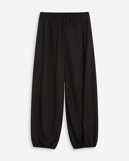 Pantalon ballon taille haute ajustable noir Aniel