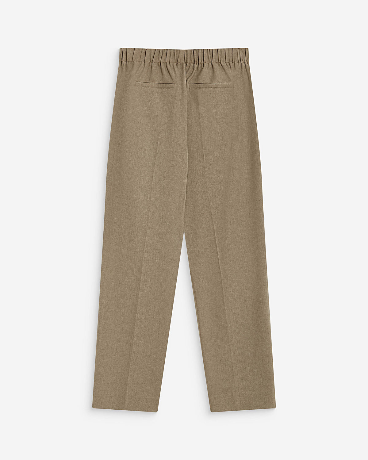 Pantalon cigarette court taille haute beige Armstrong