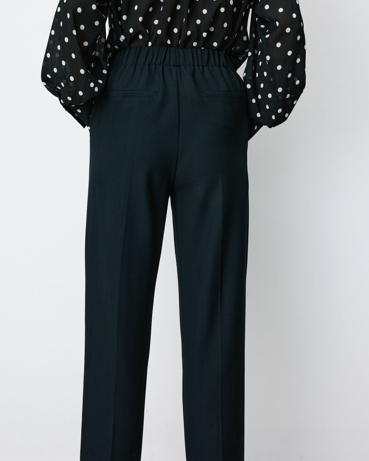 Pantalon cigarette court taille haute marine Armstrong