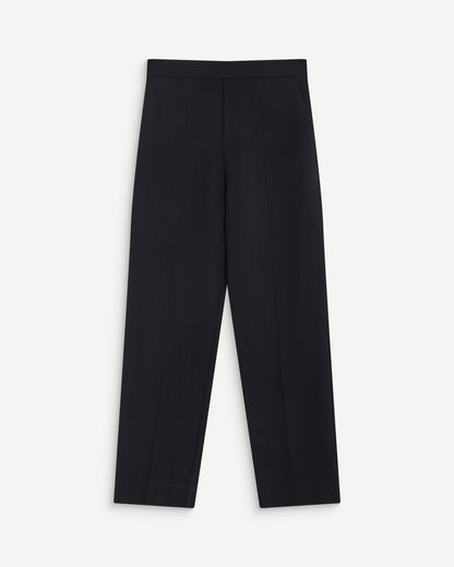 Pantalon cigarette court taille haute marine Armstrong