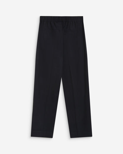 Pantalon cigarette court taille haute marine Armstrong