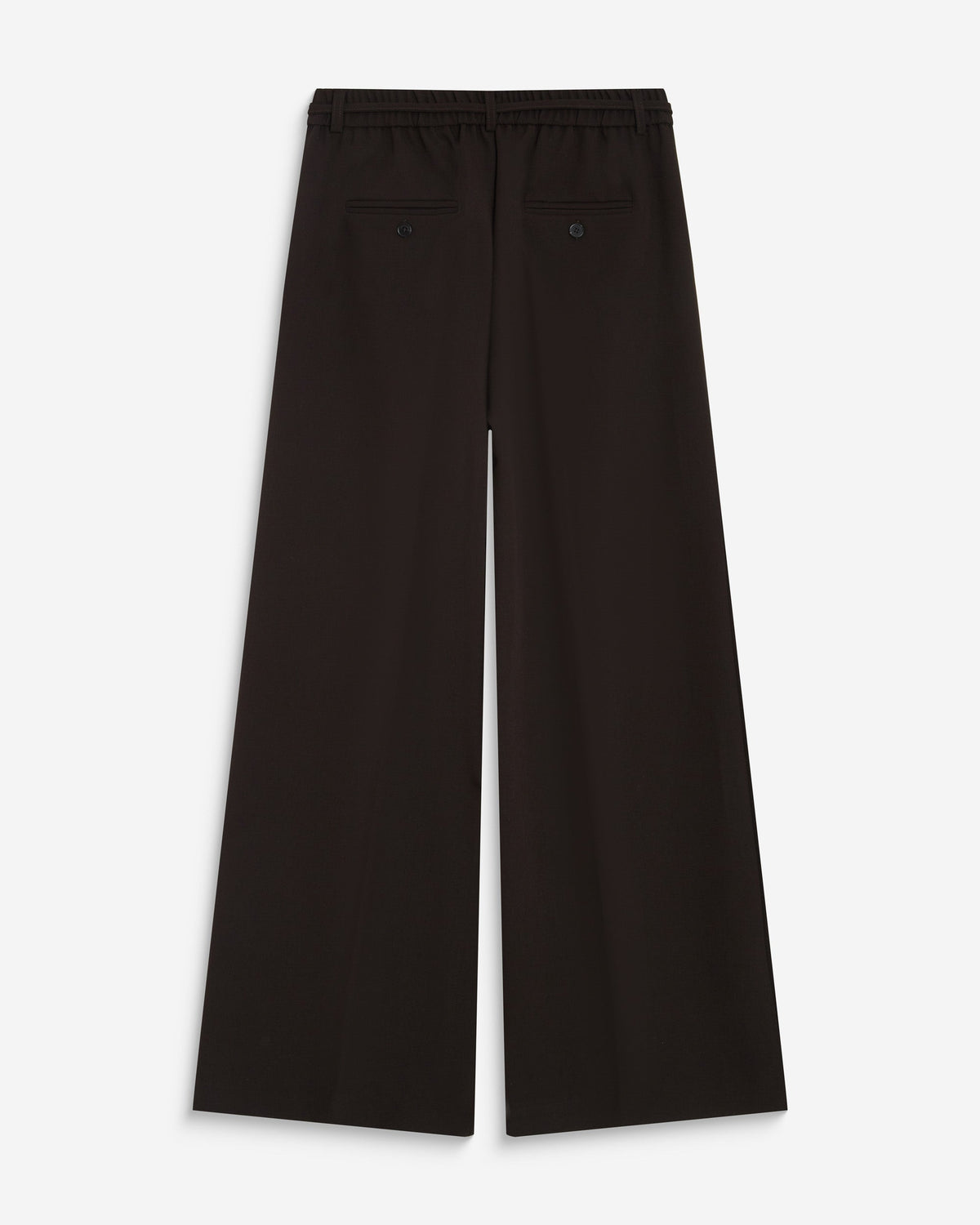 Pantalon tailleur ample ceinture nouable chocolat Ardoise