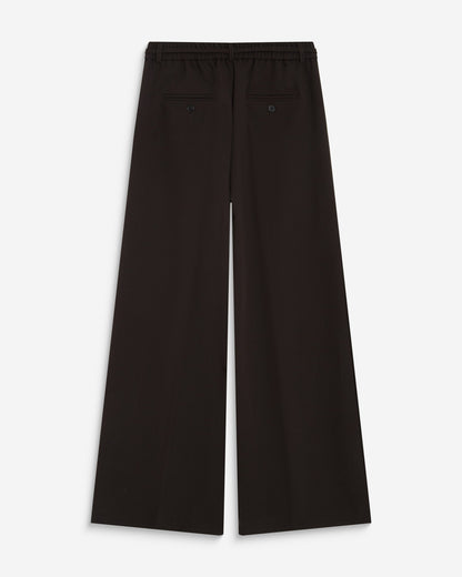 Pantalon tailleur ample ceinture nouable chocolat Ardoise