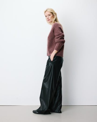 Cardigan oversize manches longues parme Saluda