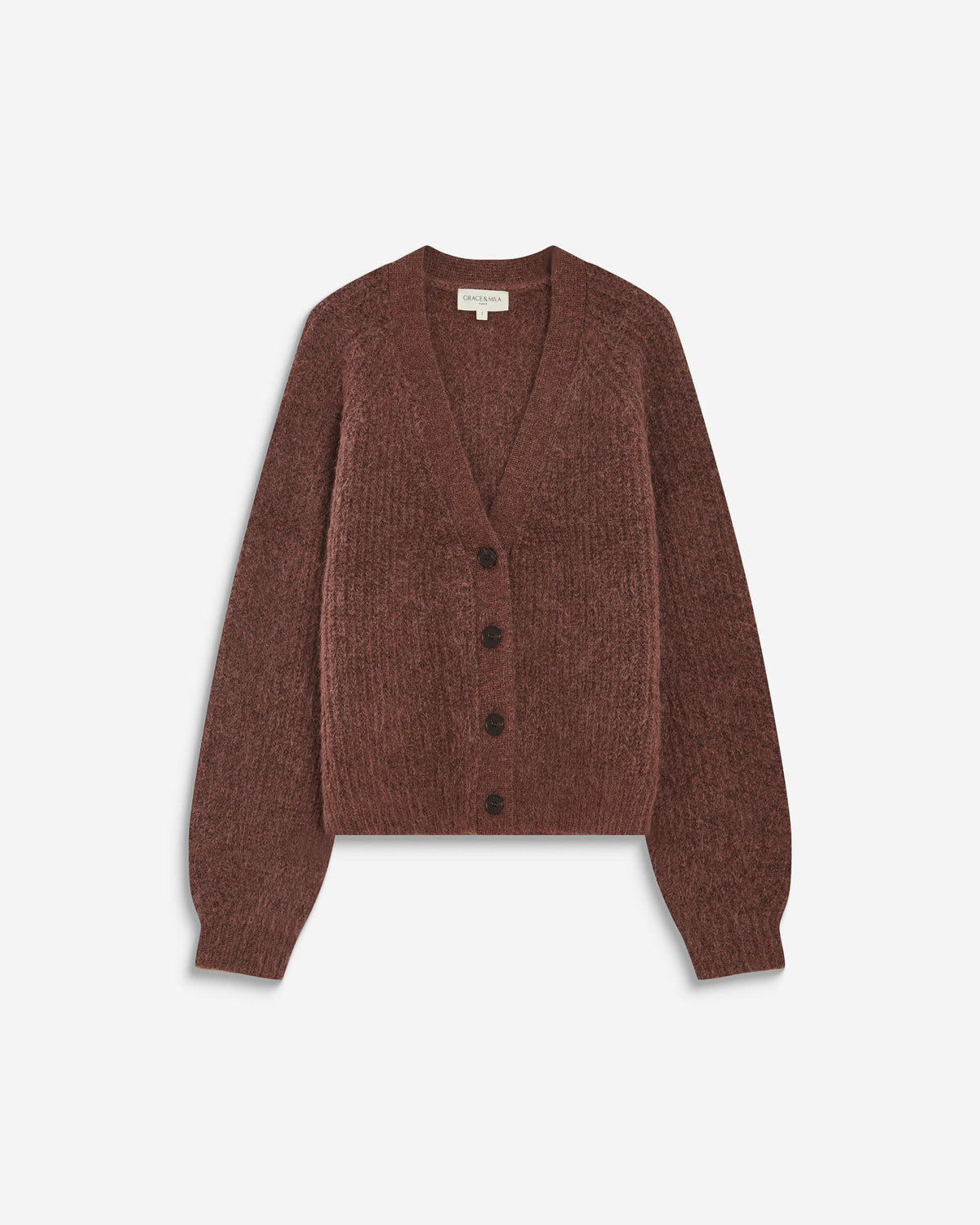 Cardigan oversize manches longues parme Saluda