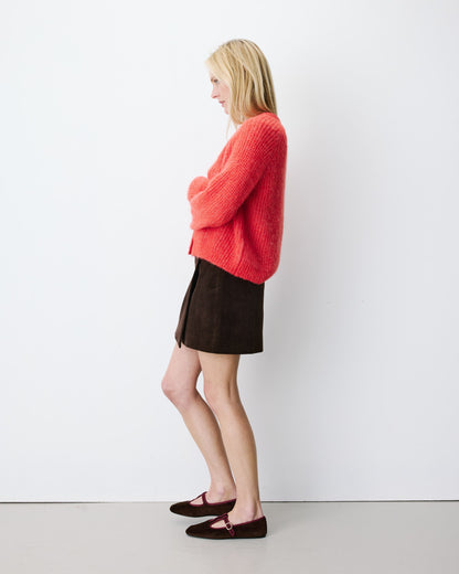 Cardigan oversize manches longues sanguine Saluda