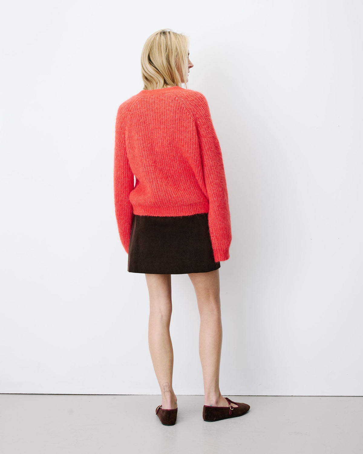 Cardigan oversize manches longues sanguine Saluda