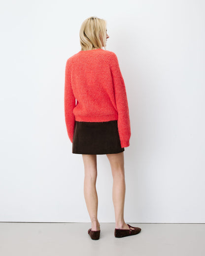 Cardigan oversize manches longues sanguine Saluda