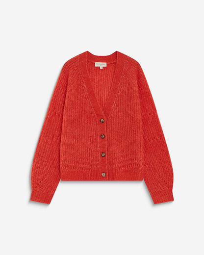 Cardigan oversize manches longues sanguine Saluda