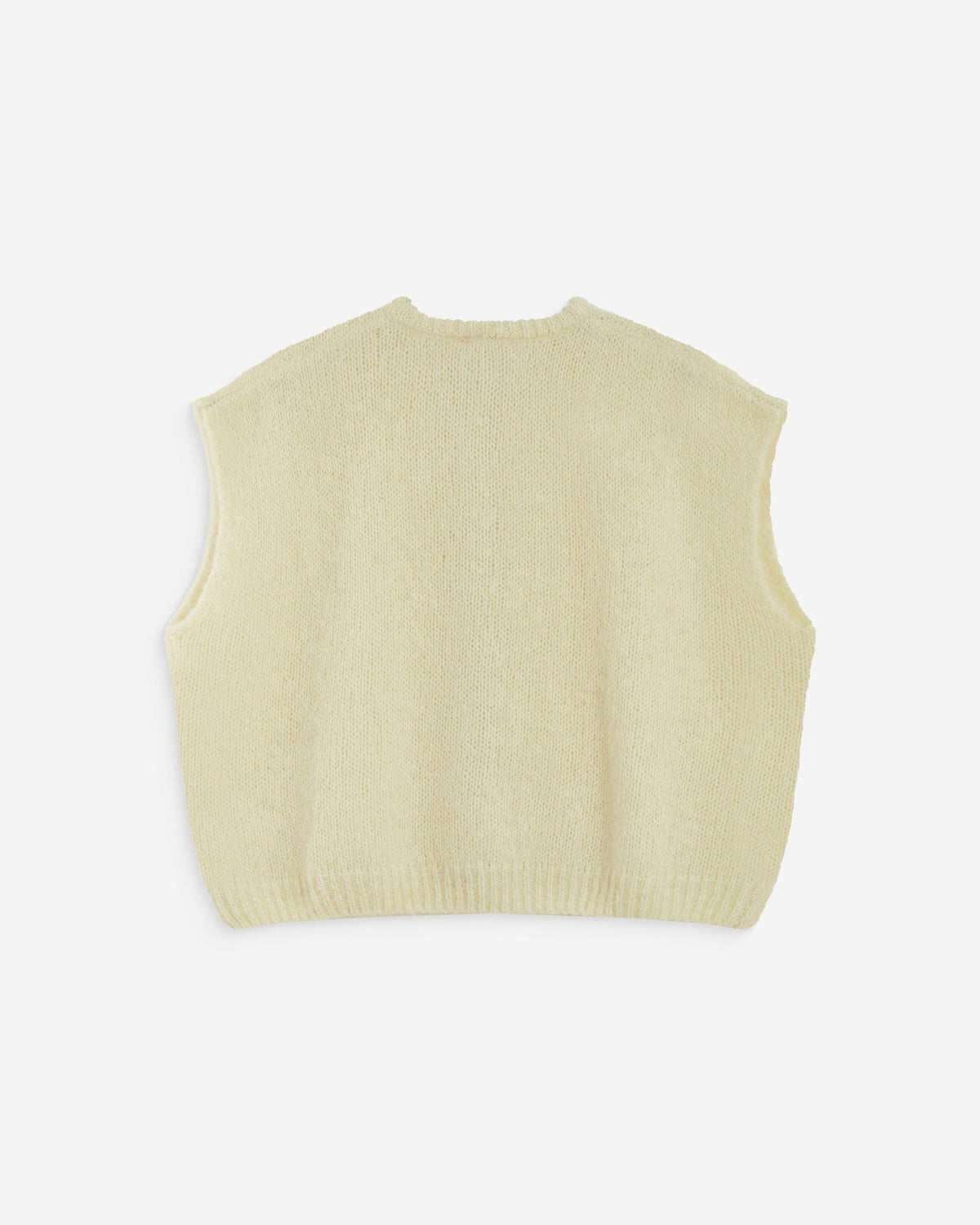 Cardigan loose sans manches col rond vanille Addison