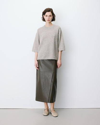 Pull oversize manches 3/4 col rond grege Asher