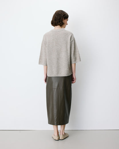 Pull oversize manches 3/4 col rond grege Asher