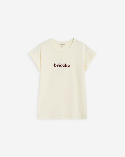 T-shirt en coton manches courtes à inscription sable Atlas
