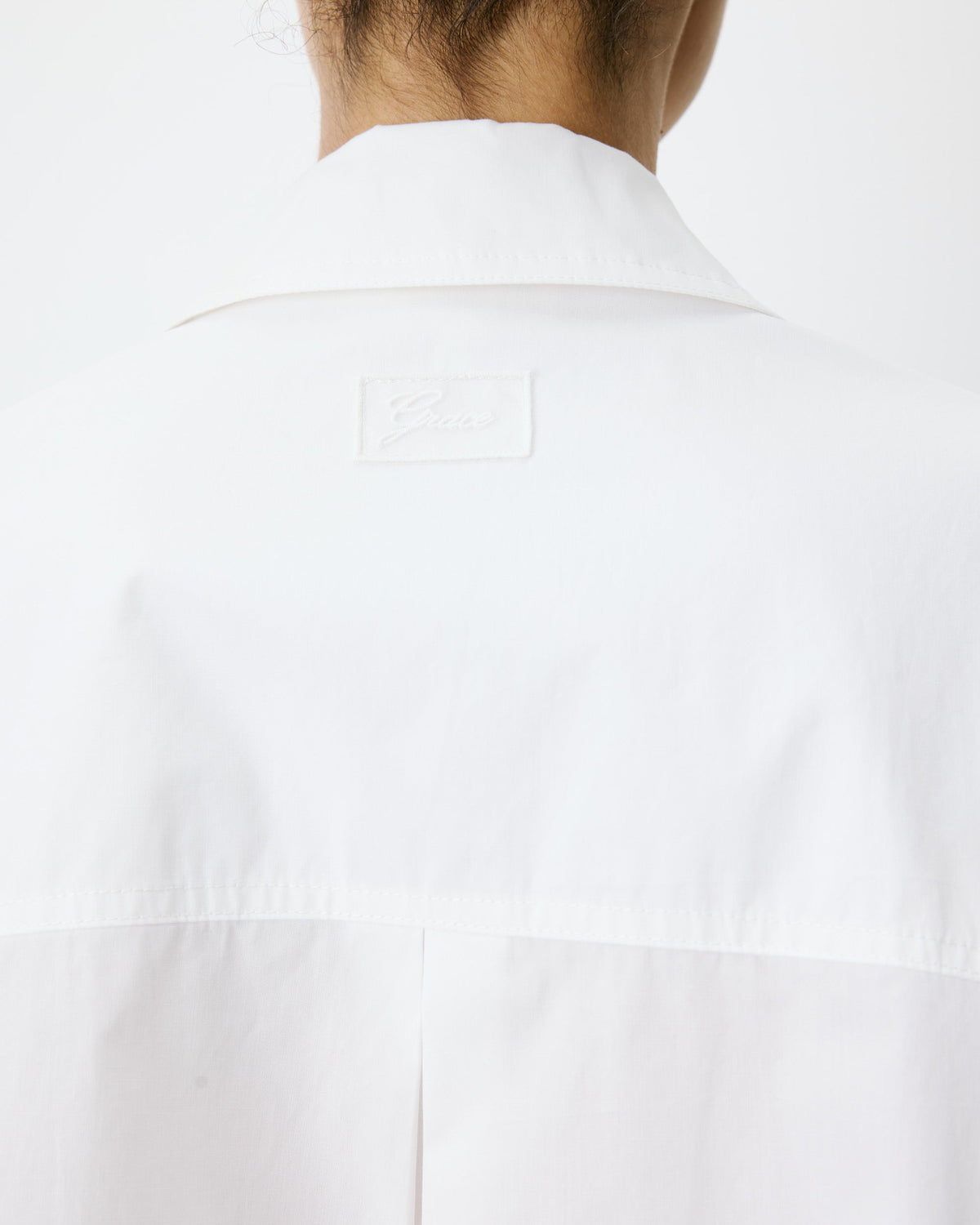 Blouse oversize manches larges en coton ivoire Ambre