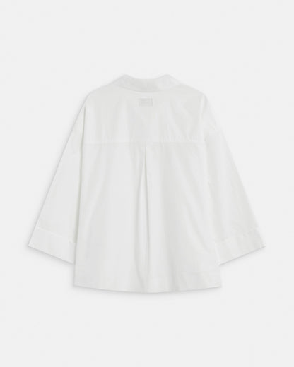 Blouse oversize manches larges en coton ivoire Ambre