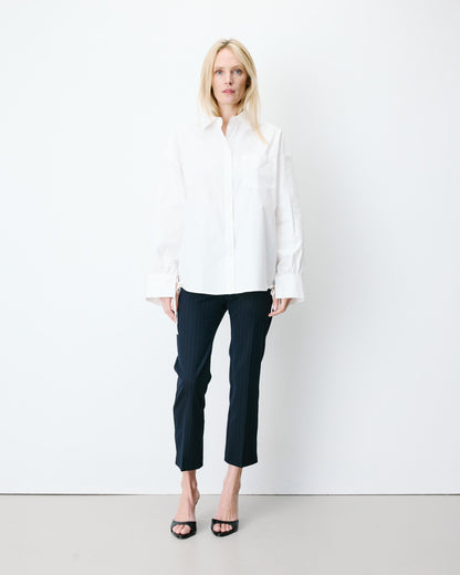 Chemise oversize en coton ivoire Armelle
