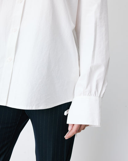 Chemise oversize en coton ivoire Armelle