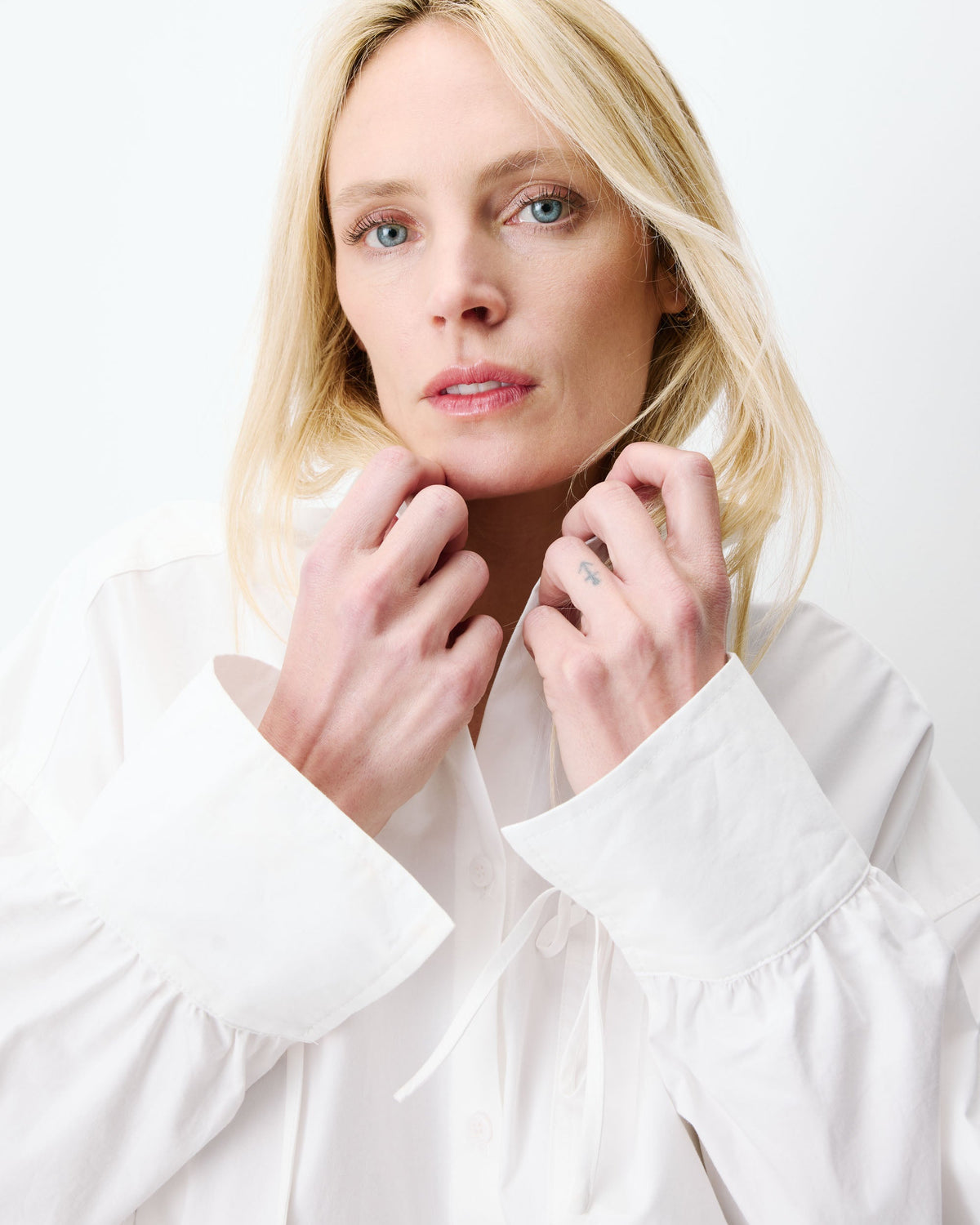 Chemise oversize en coton ivoire Armelle