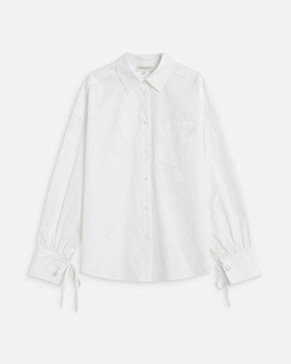 Chemise oversize en coton ivoire Armelle