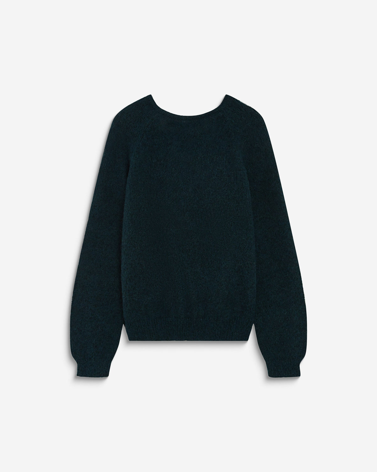 Pull ample en maille dos nu croisé emeraude Anthemis
