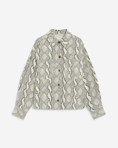 Chemise en denim à motif python Adriana