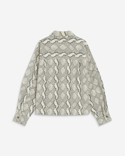 Chemise en denim à motif python Adriana