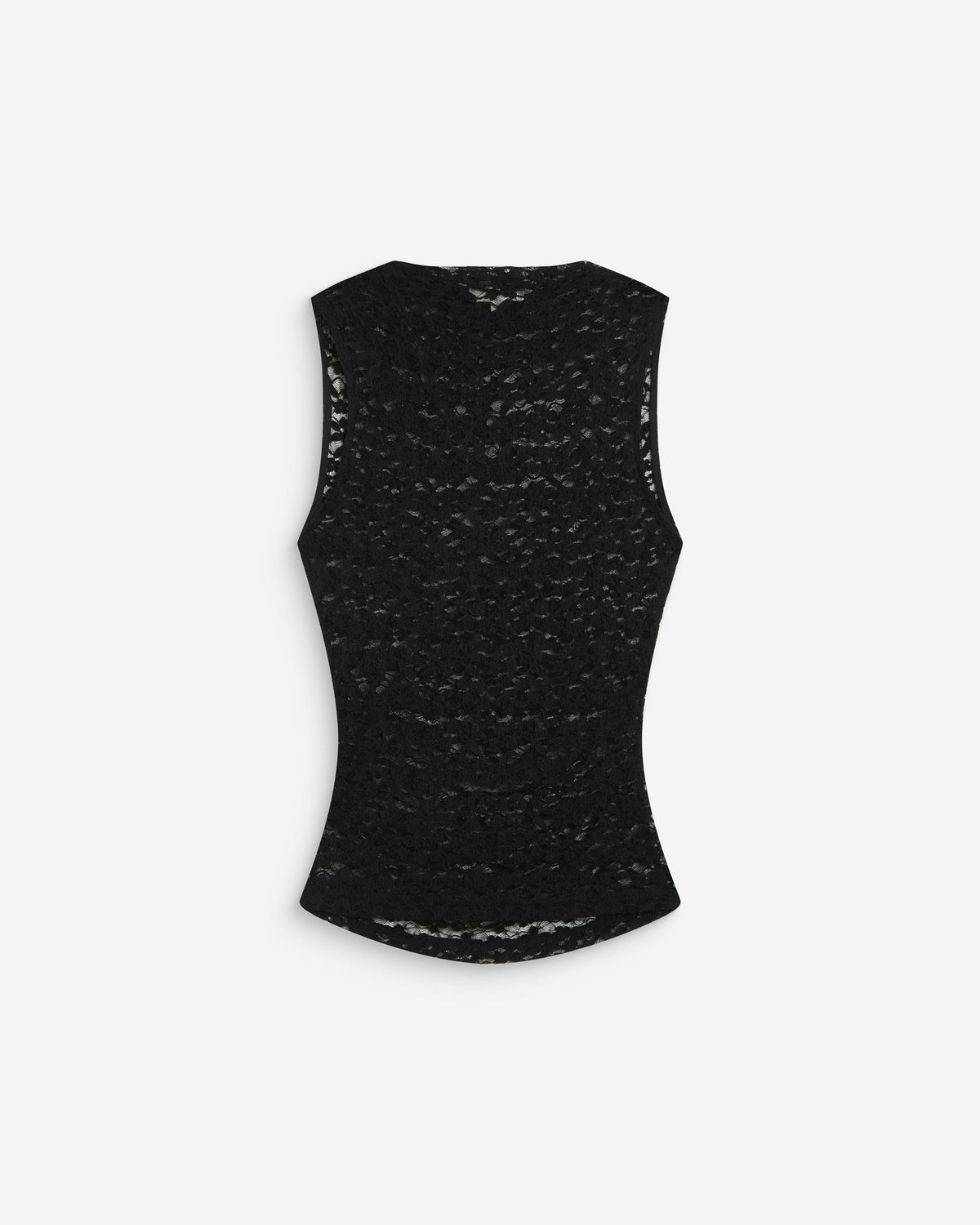 Top ajusté sans manches en dentelle noir Avila