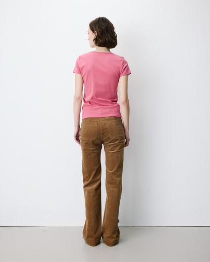 T-shirt col rond à message blush Amoris