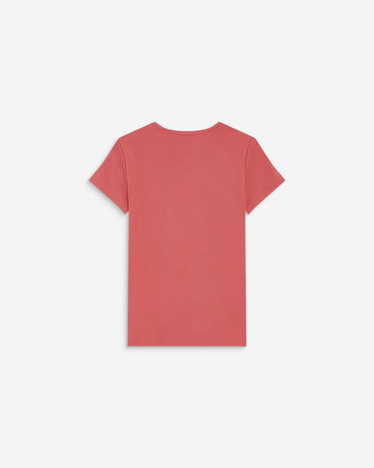 T-shirt col rond à message blush Amoris