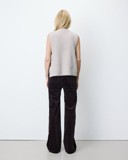 Pull sans manches en maille à nouer grege Argan
