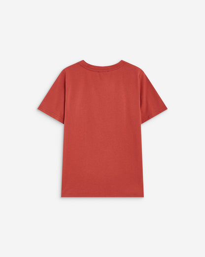 T-shirt en coton à message imprimé blush Amadis