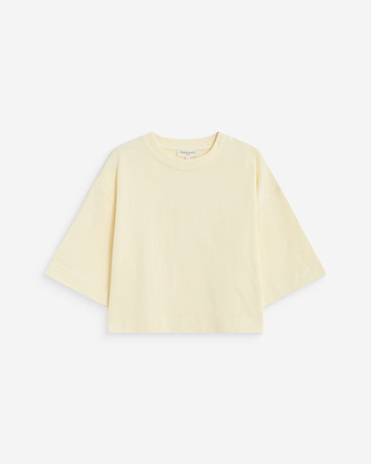 T-shirt oversize court en coton vanille Arvel