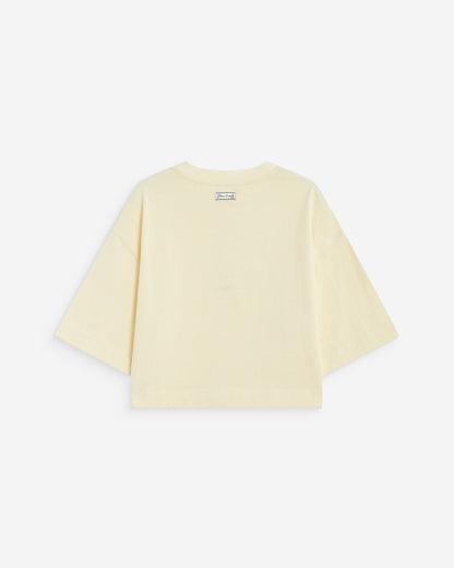 T-shirt oversize court en coton vanille Arvel