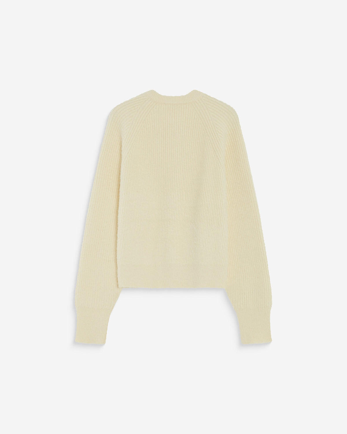 Cardigan doux col rond boutonné vanille Aleron