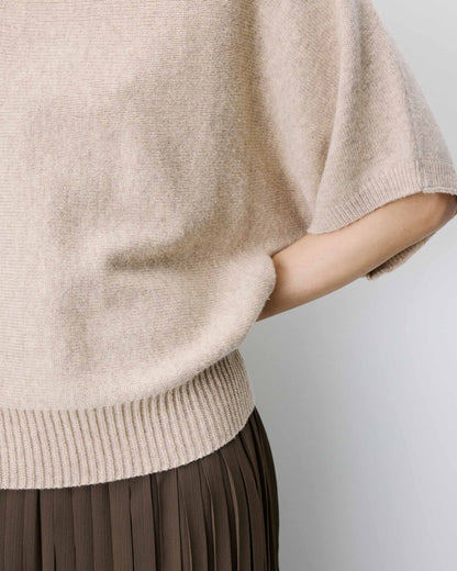 Pull oversize manches kimono 3/4 beige Almus