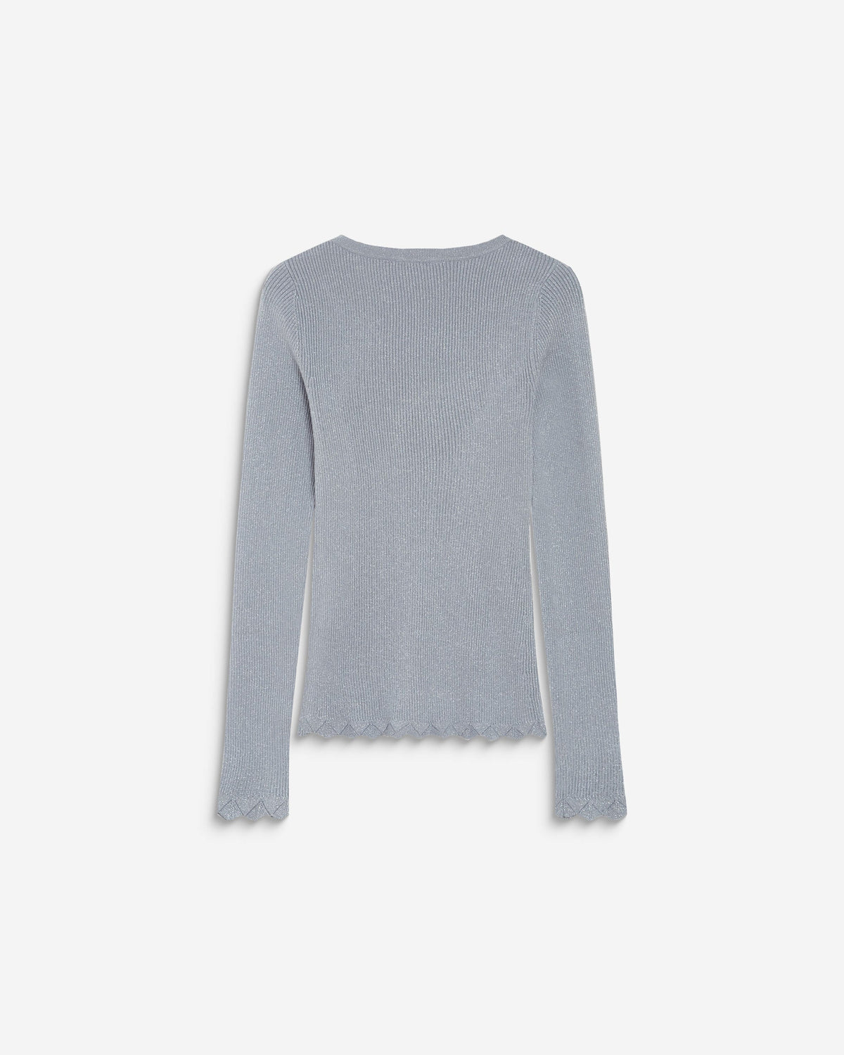 Pull ajusté en maille fine lurex ciel Abbott