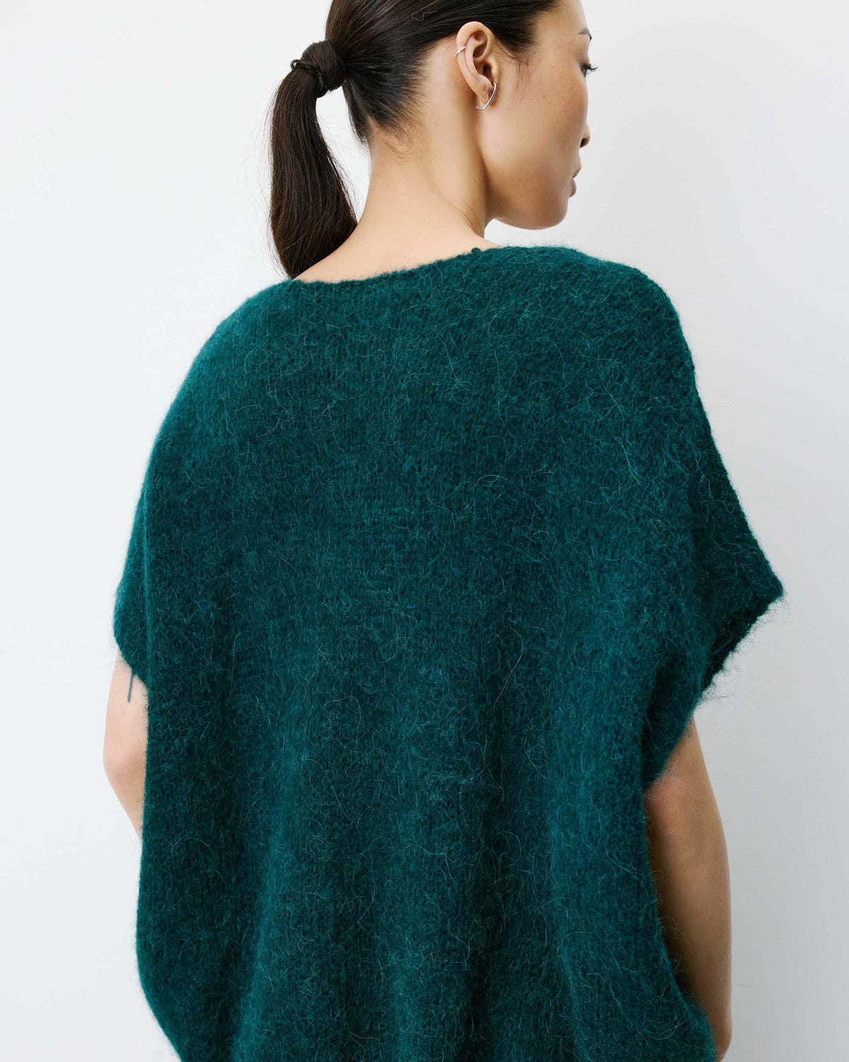 Pull ample sans manches en alpaga mélangé emeraude Atticus